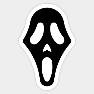 Spooky Halloween Ghost Face Sticker